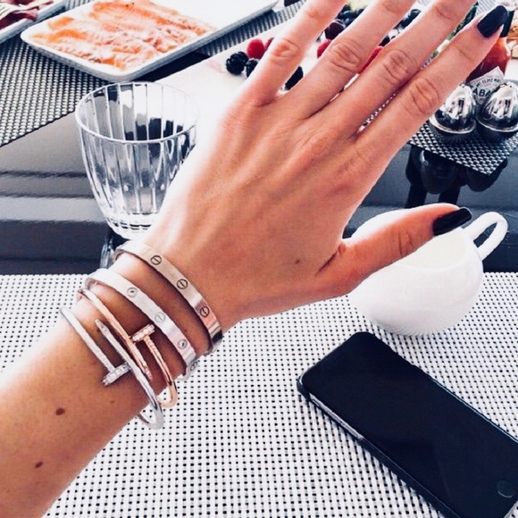 1 Oak Jewelry - Gift Set: Simple Nail Screw Cuff Bracelet Bangle